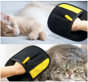 Cat Hair Removal Glove Yellow